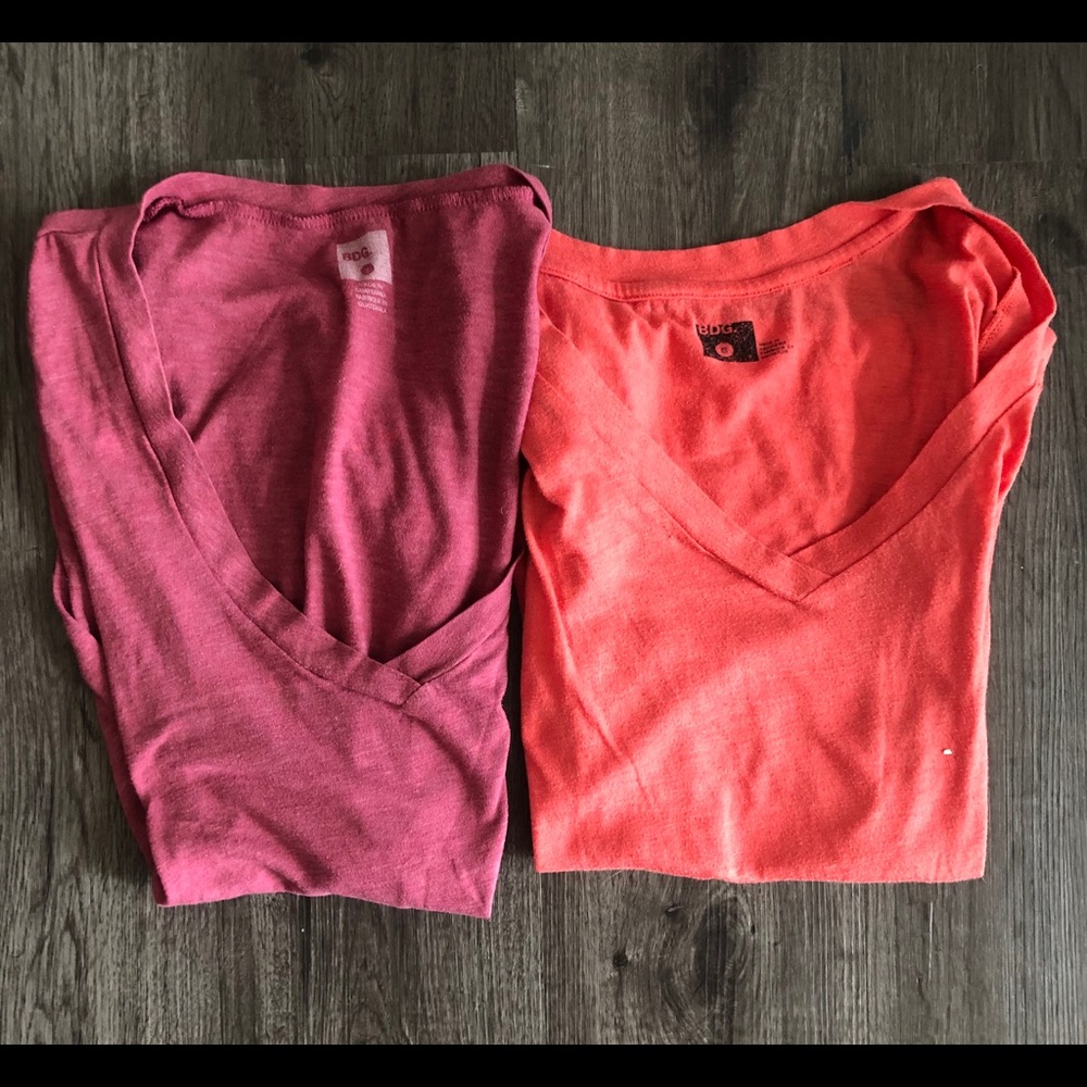 2 UO Vintage V Neck Tees.